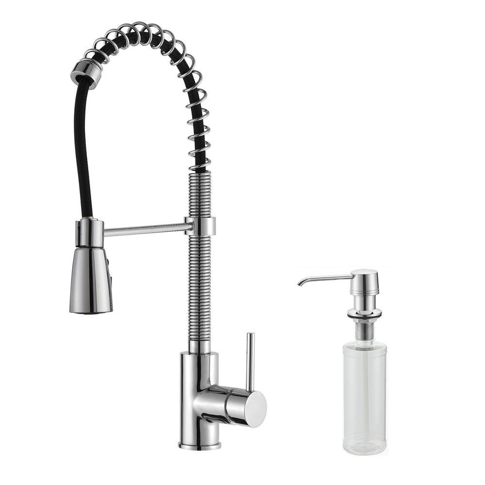 Kraus Commercial Style Single Handle Pull Down Kitchen Faucet With