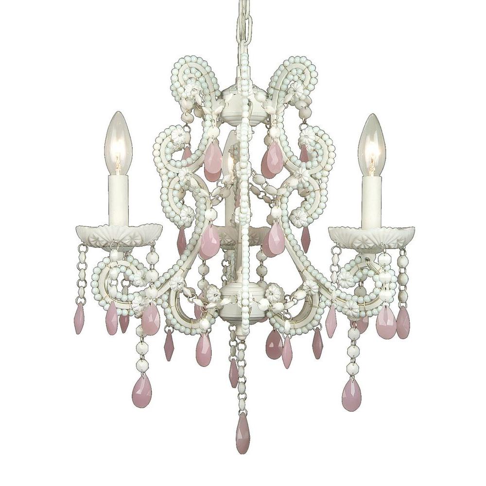 Filament Design Xavier 3Light Pink ChandelierCLIBIET01WPNK The