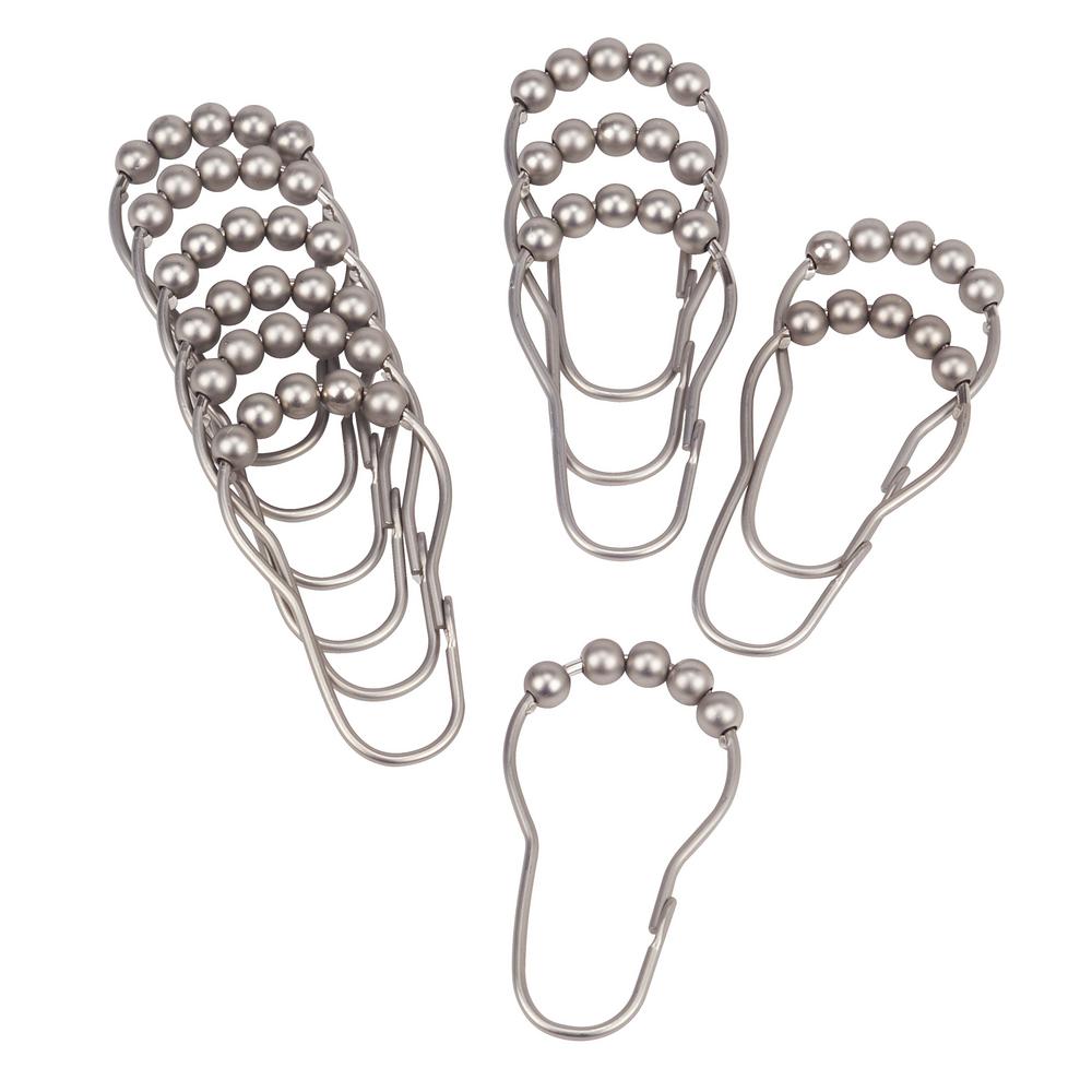 Shower Curtain Hooks Accessories The Home Depot Shower Curtain Rings
