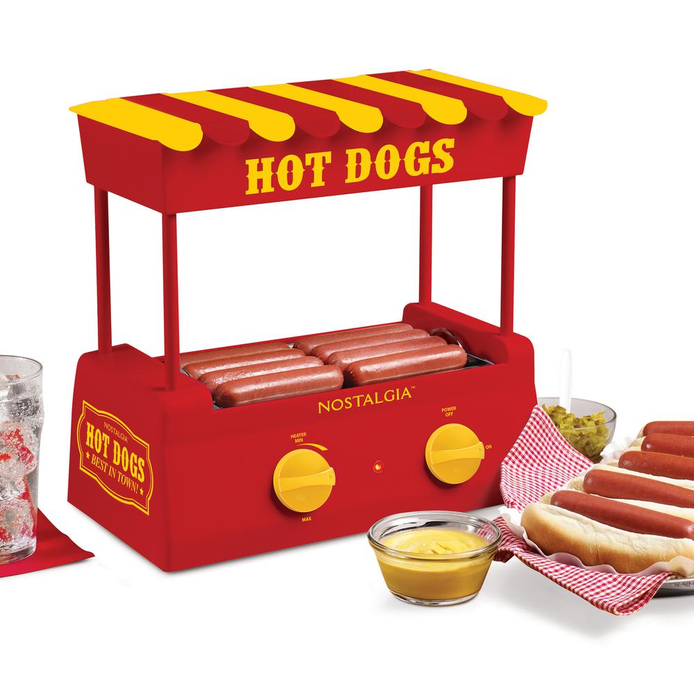 Nostalgia Red 8Hot Dog Roller and 6Bun WarmerHDR8RY The Home Depot