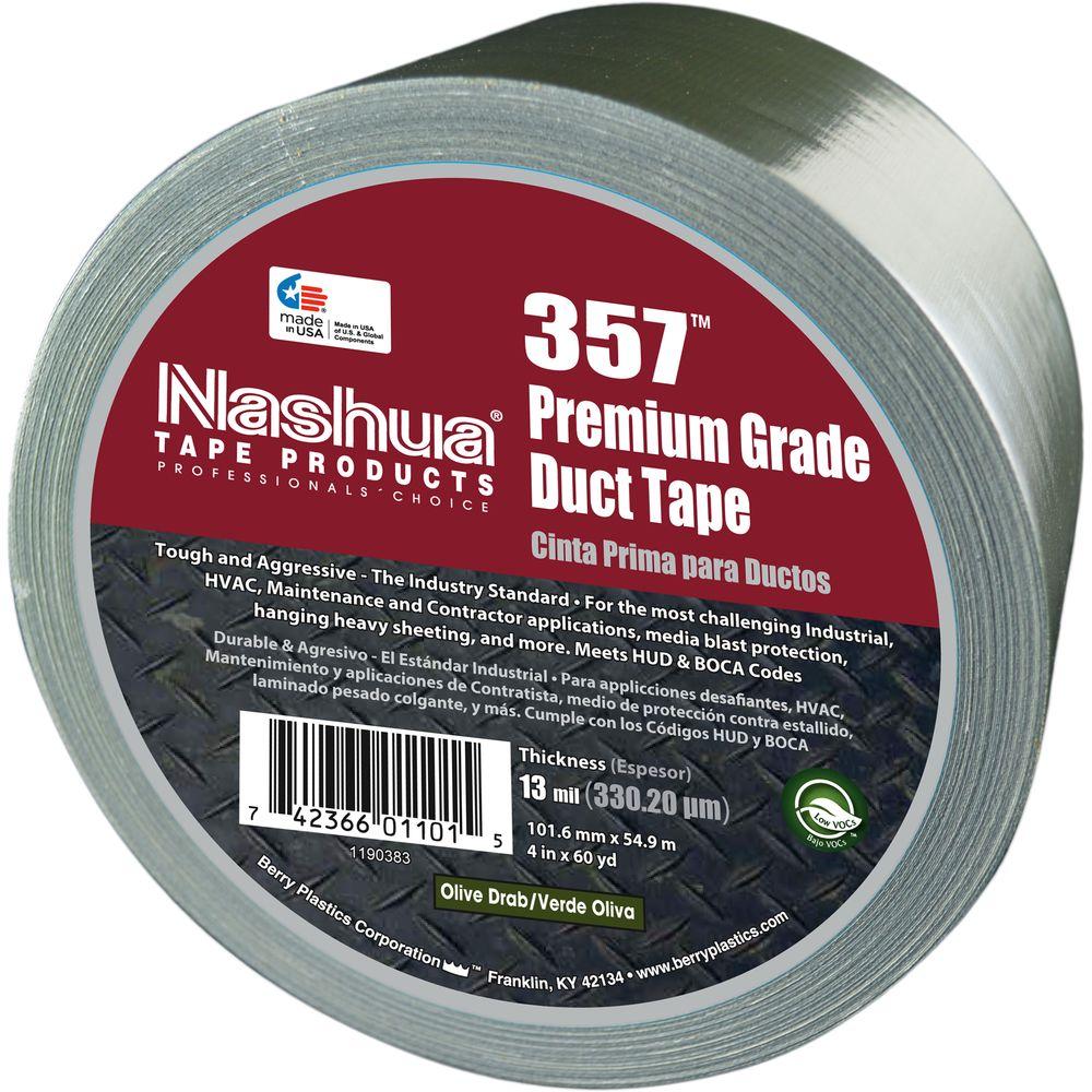 Nashua Tape 4 In X 60 Yds 357 Ultra Premium Olive Drab Duct Tape