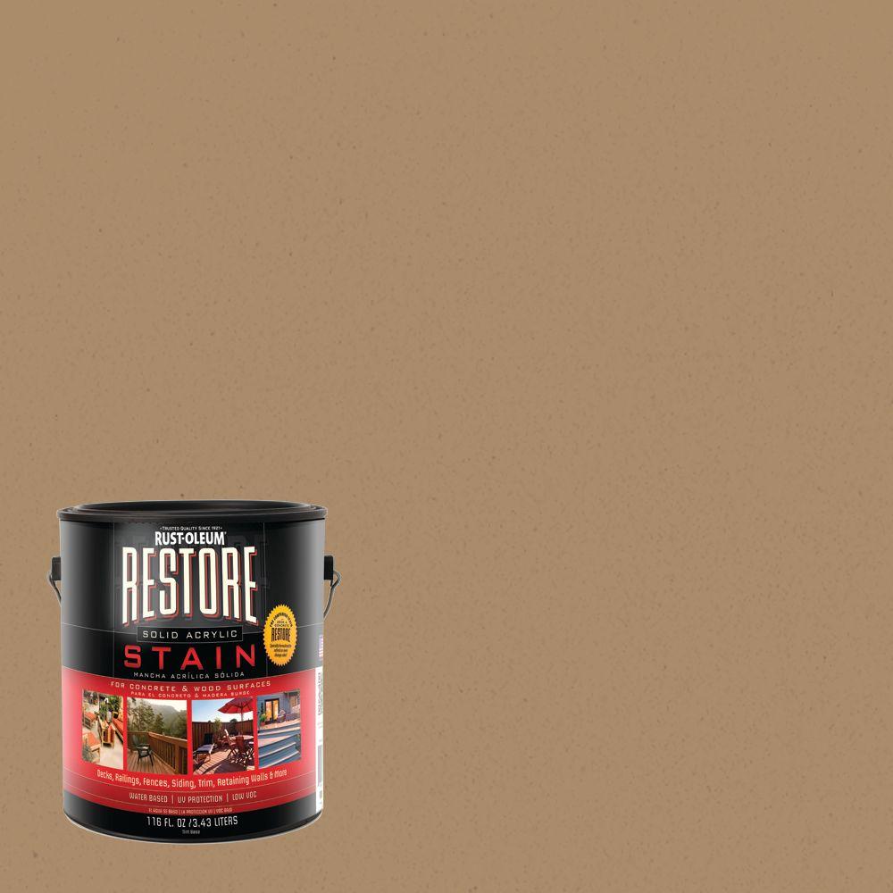 RustOleum Restore 1 gal. Clay Solid Acrylic Exterior Concrete and Wood
