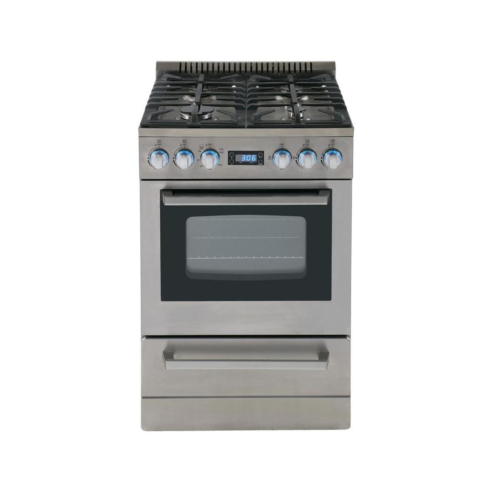 Avanti 24 in. 2.6 cu. ft. Gas Range Stainless SteelDGR24P3S The Home