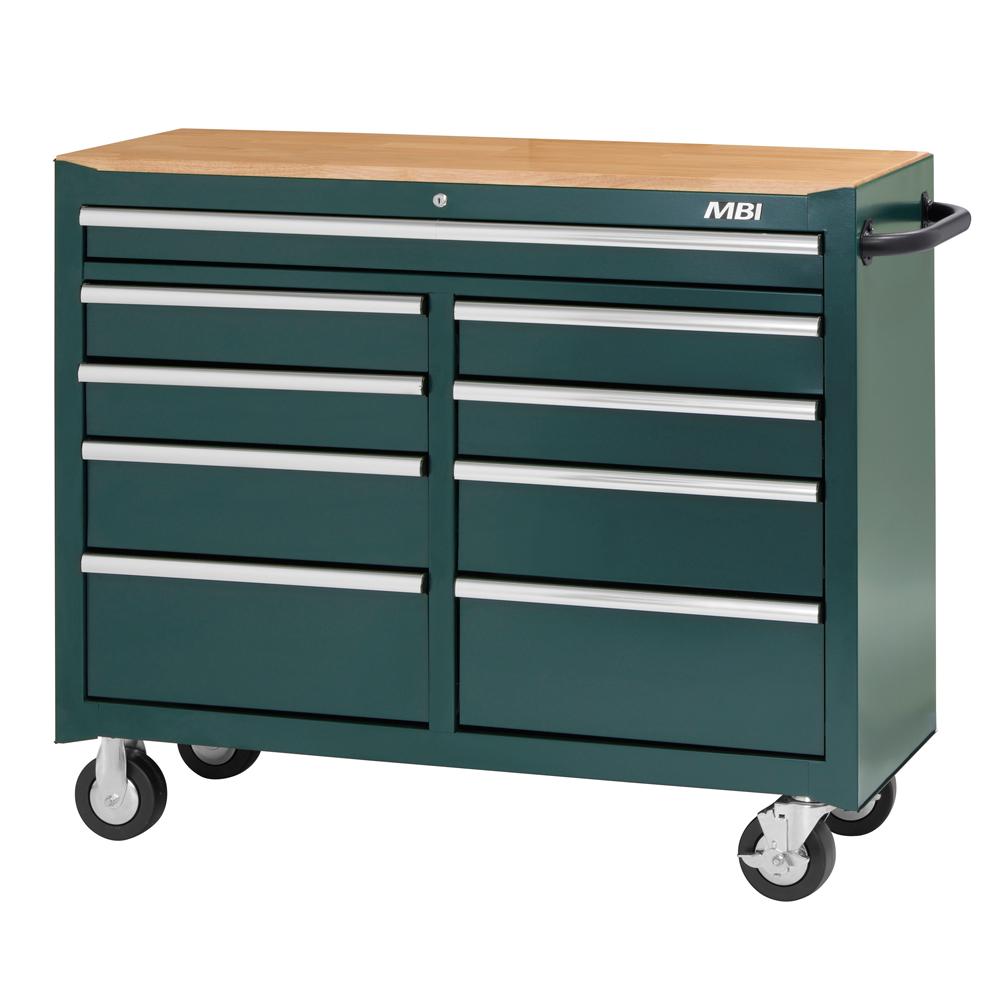 MBI 52 in. 9Drawer Mobile Work Center GreenMWC529GN The Home Depot