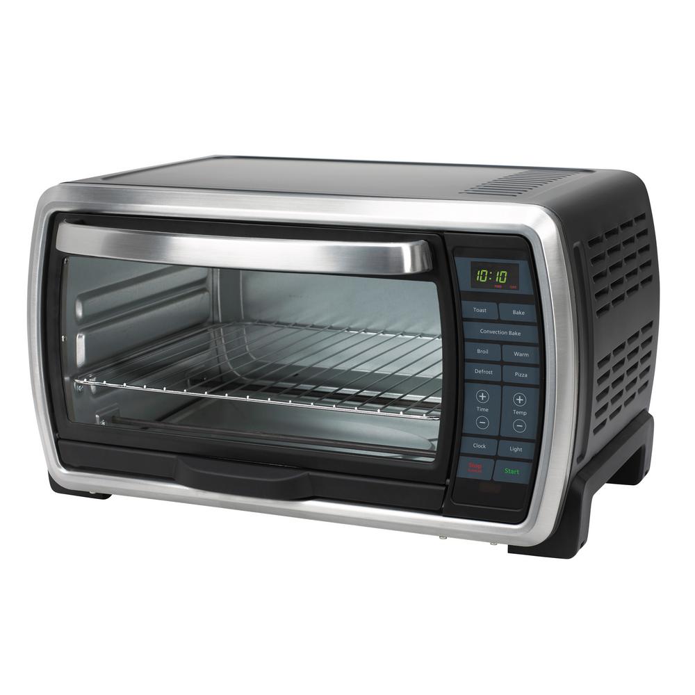 Oster 1300 W 4 Slice Black Toaster Oven With Broiler And