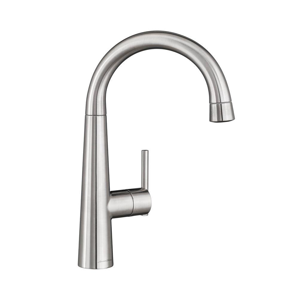 American Standard Edgewater Single Handle Pull Down Bar Faucet In Stainless Steel