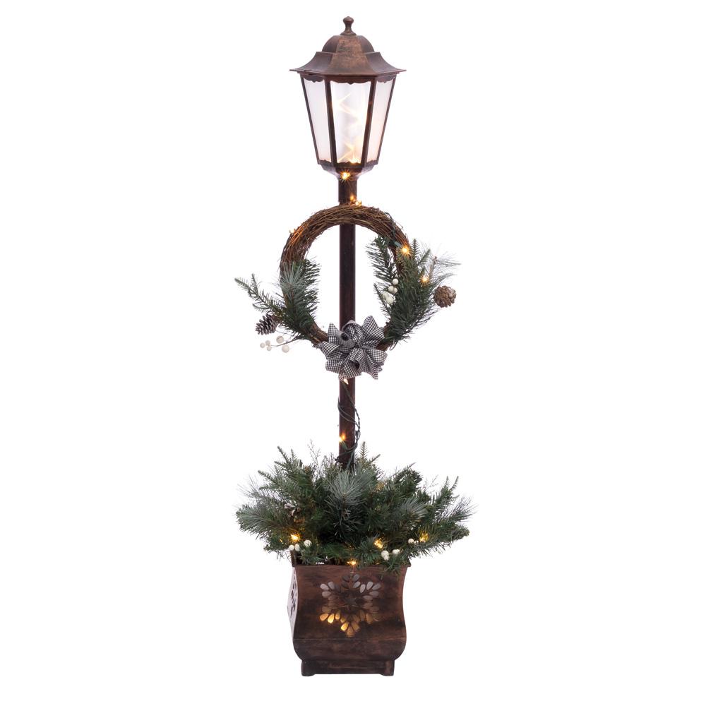 O Outdoor Christmas Decorations The Pre Lit Christmas Lamp Post With 35 Multi Ul Listed Lights