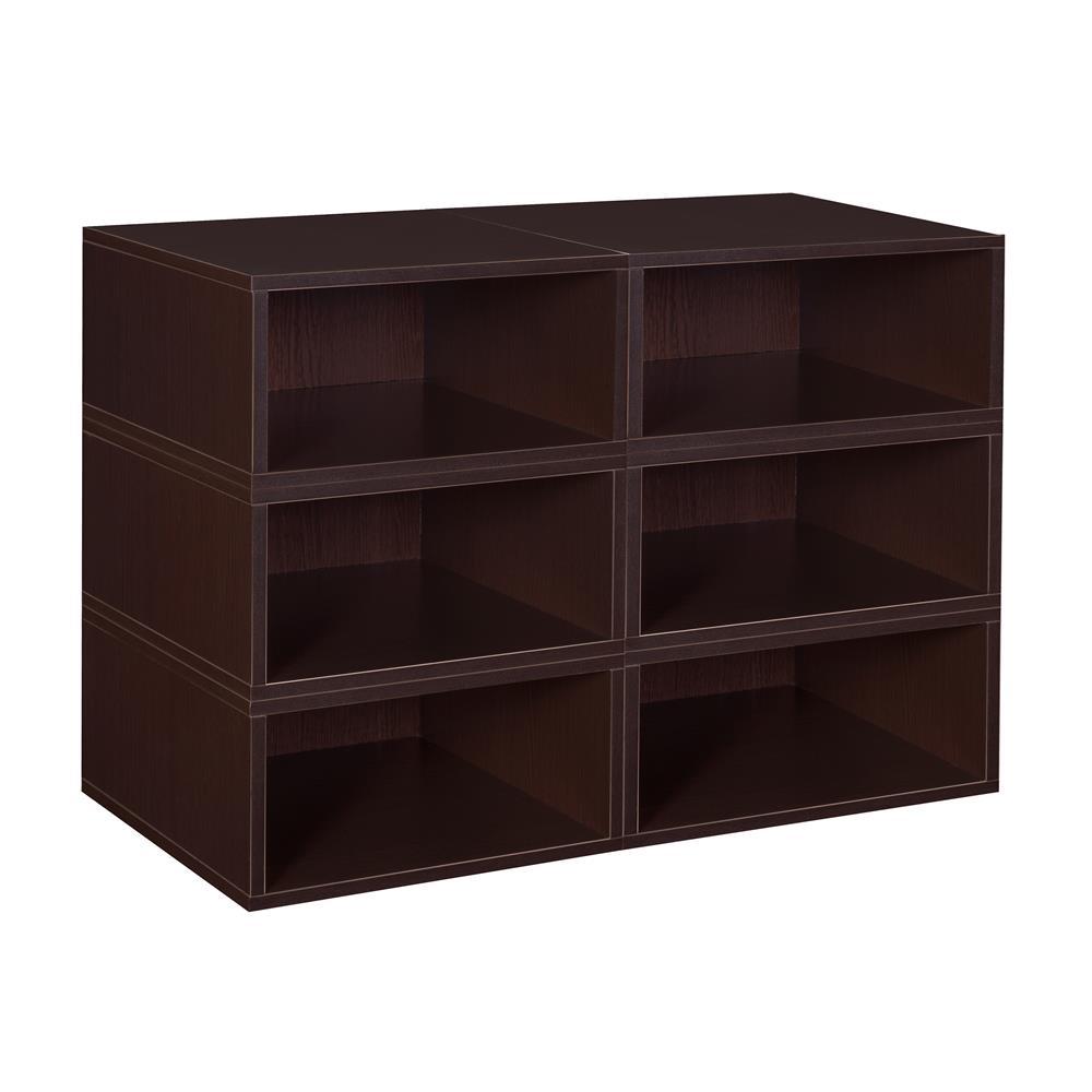 Regency 13 in. H x 39 in. W x 13 in. D Truffle Wood 6Cube Storage