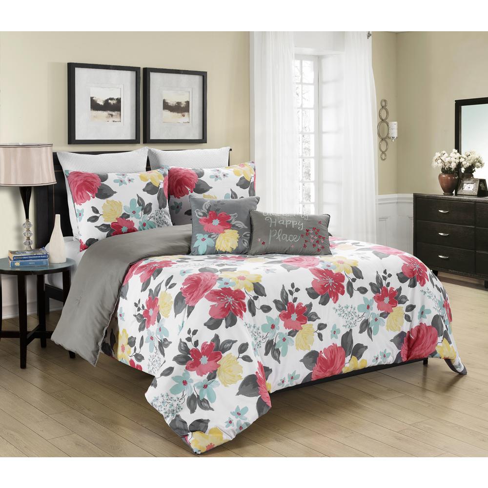 Morgan Home Gwenevere 5 Piece Multicolored King Comforter Set