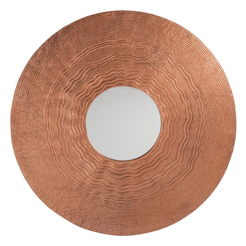 Dover 24 5 In X Pine Round Framed Mirror