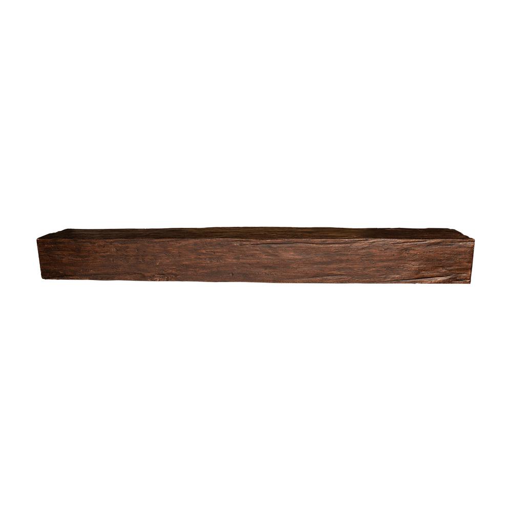 Walnut Fireplace Mantel Shelves Fireplace Mantels The Home Depot