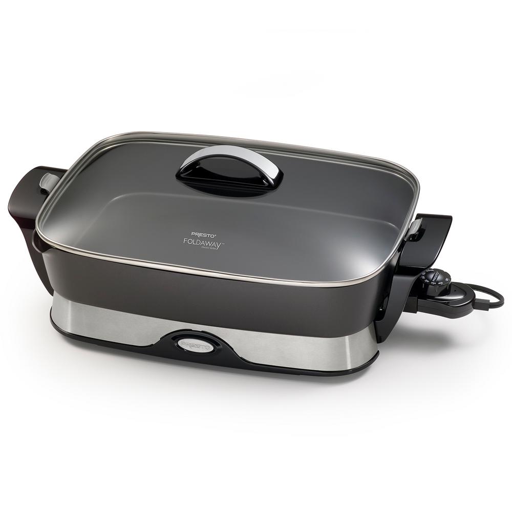 AROMA 132 sq. in. Stainless Steel Electric Skillet AFP-1600S