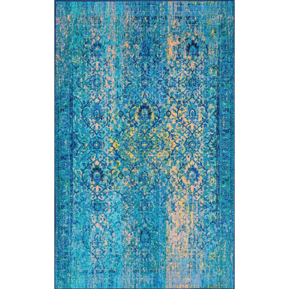Nuloom Vintage Moriah Blue 3 Ft X 5 Area Rug Kkcb06a 305 The Vintage Enedina Blue 5 Ft X 8 Area Rug