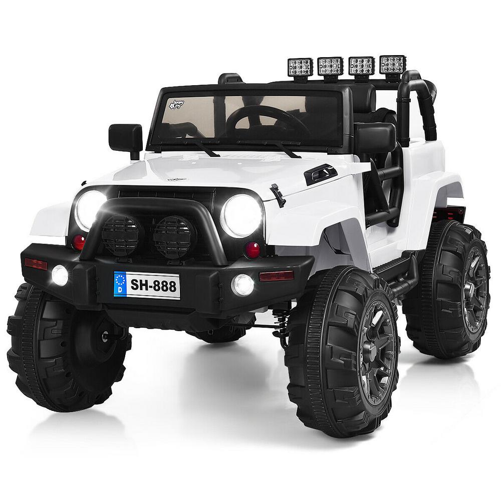 costway 12v kids electric bluetooth ride on car with remote control