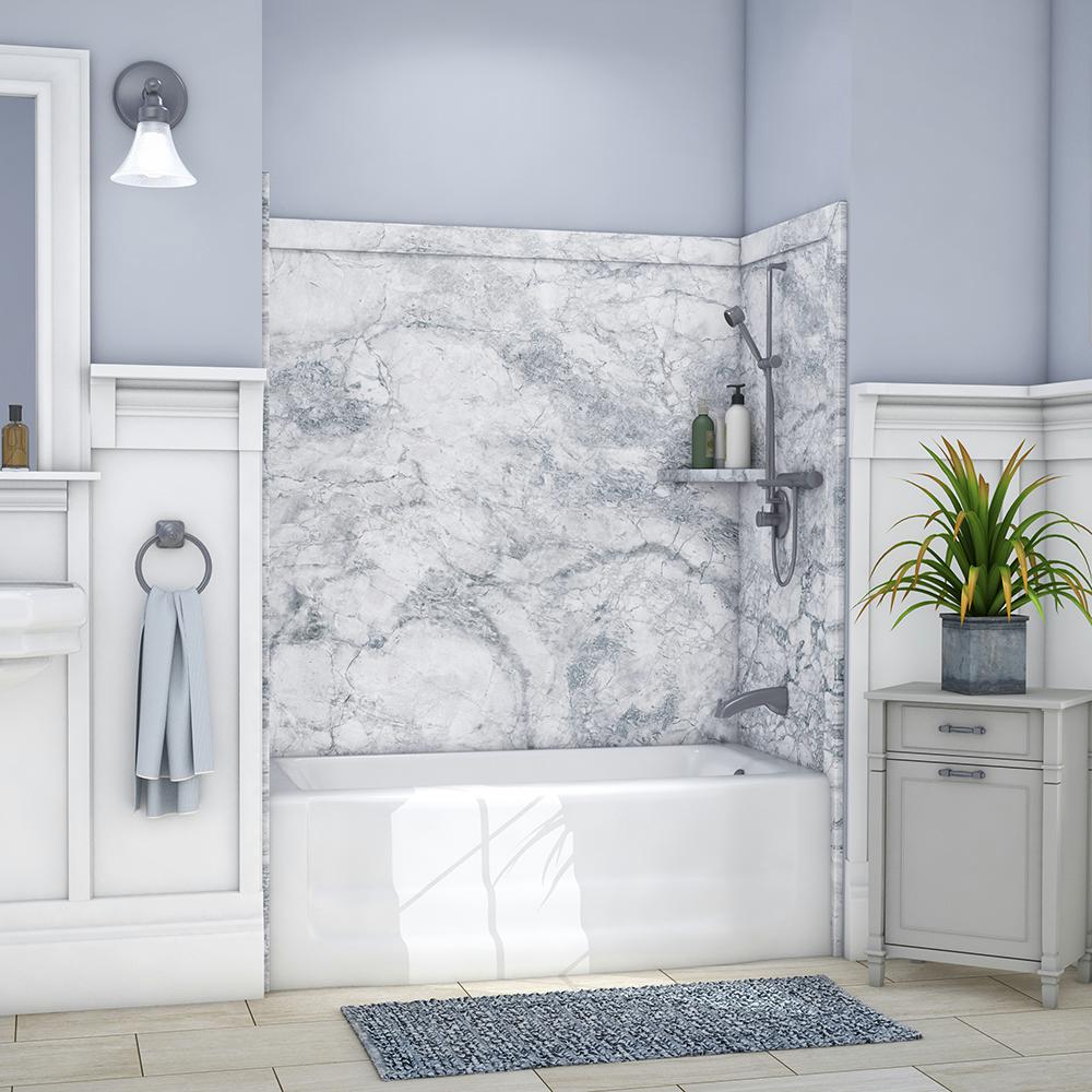 Gray Bathtub Walls & Surrounds Bathtubs The Home Depot