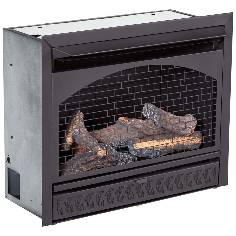 Procom Gas Fireplace Insert Duel Fuel Technology 26 000 Btu 170082 The Home Depot - Pro Com Ventless Gas Fireplace Insert