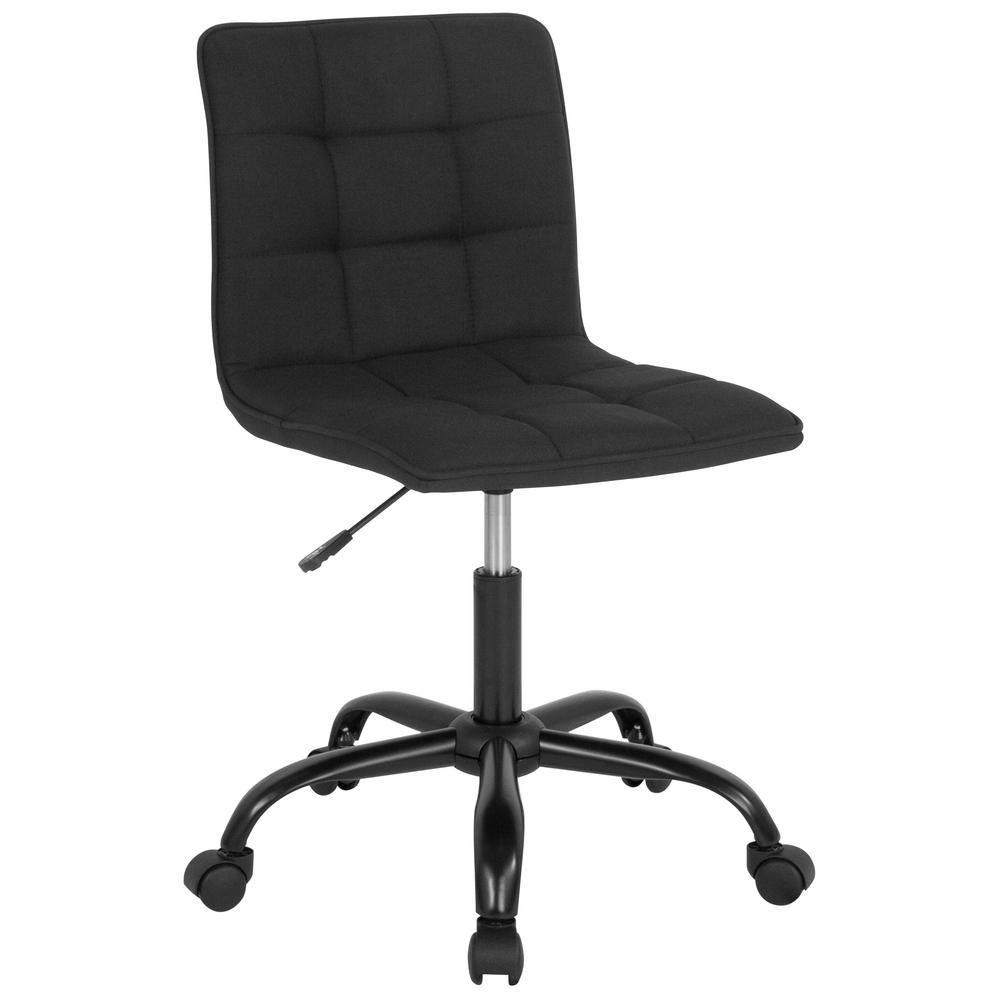Black Fabric Office Desk Chair