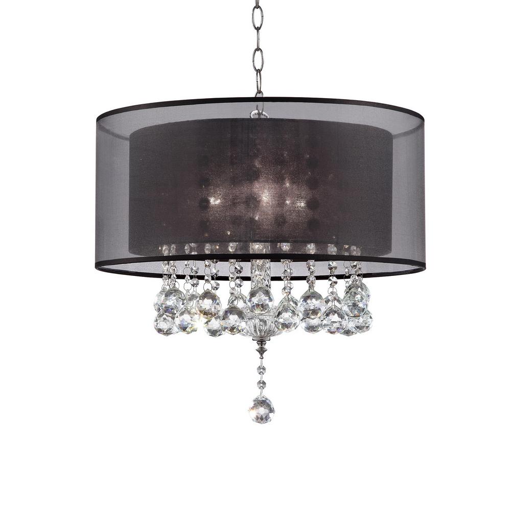 HomeSullivan 6Light Chrome Crystal Large Chandelier40OK5109H The