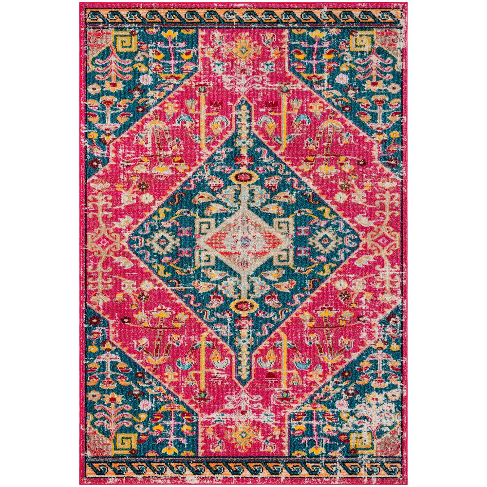 Safavieh Madison Pink/Turquoise 5 ft. 3 in. x 7 ft. 6 in. Area Rug
