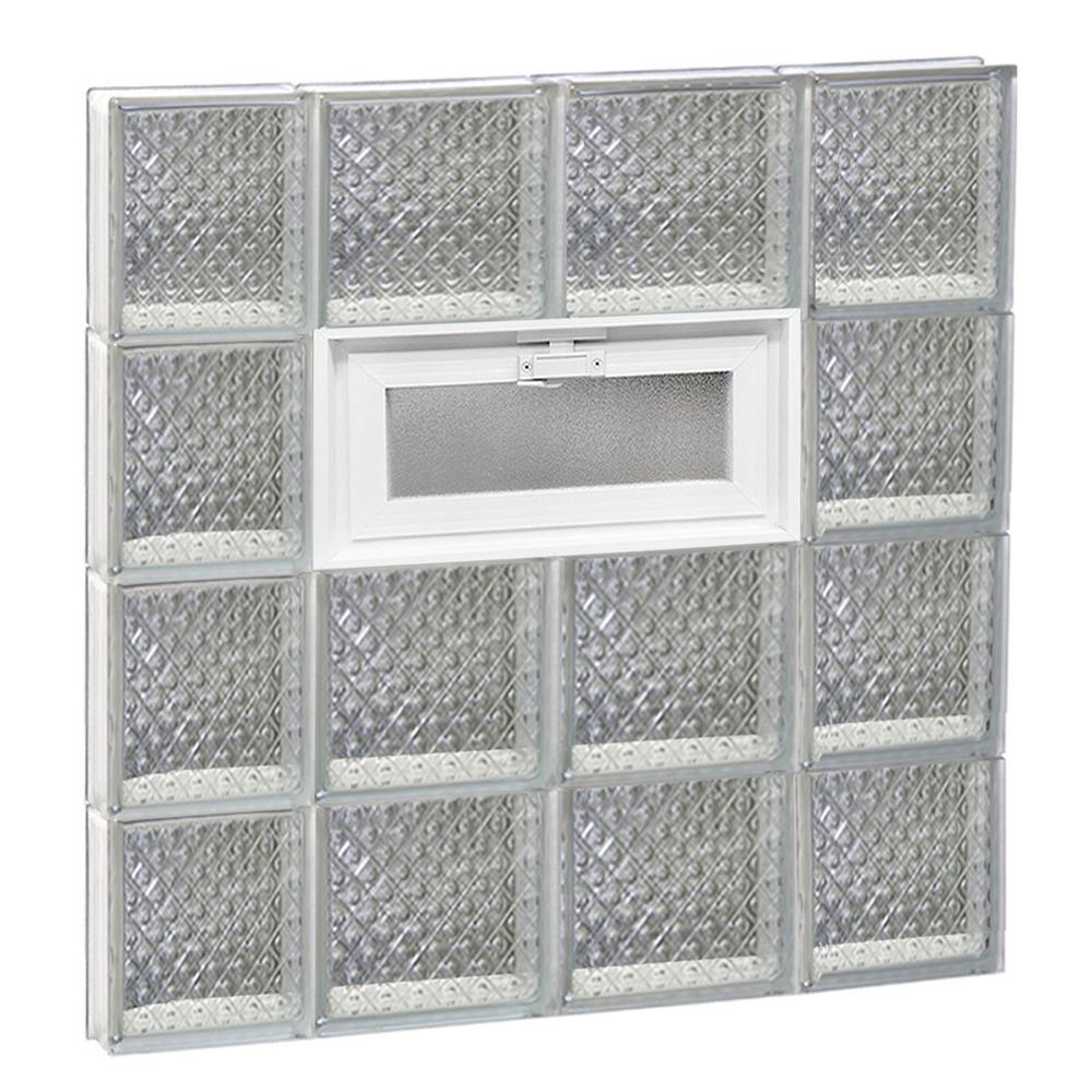 Clearly Secure 27 in. x 31 in. x 3.125 in. Frameless Diamond Pattern