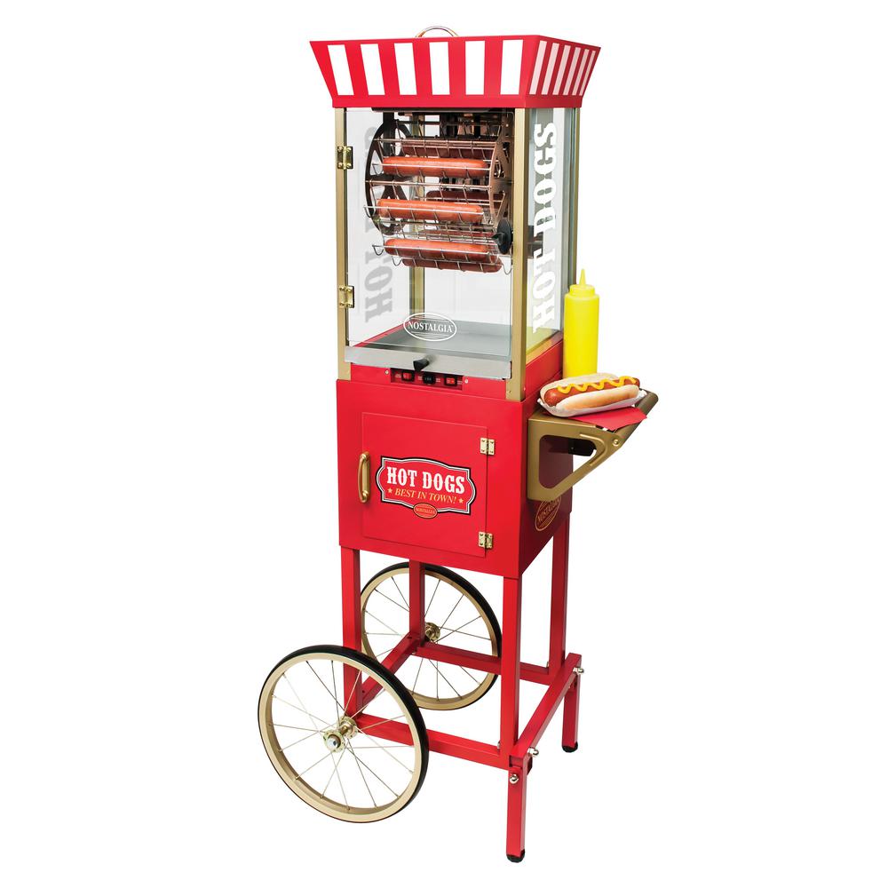 Nostalgia Ferris Wheel Mobile Hot Dog Roller Grill and CartHDF510