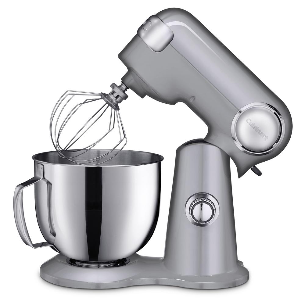 Cuisinart 5.5 Qt. 12Speed Brushed Chrome Stand Mixer with Whisk, Dough