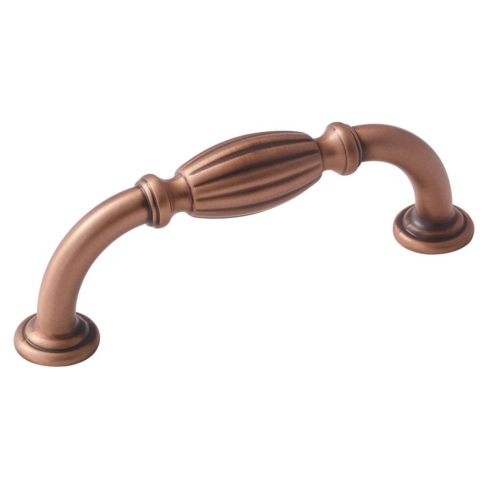 Liberty Textured Arched 3 in. (76 mm) Brushed Copper Drawer