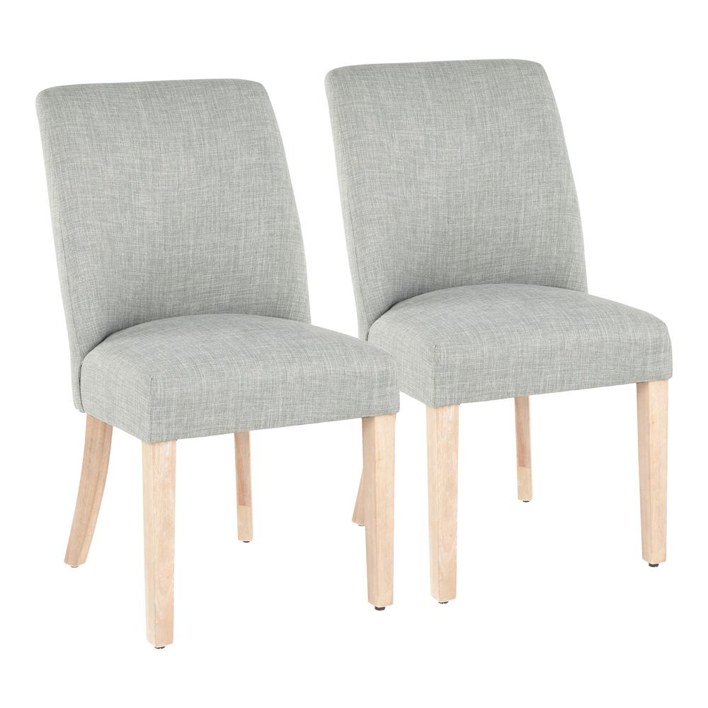 Lumisource Tori Farmhouse White Washed Wood And Green Grey Fabric Lumisource Tori Farmhouse White Washed Wood And Green Grey Fabric Dining Chair Set Of