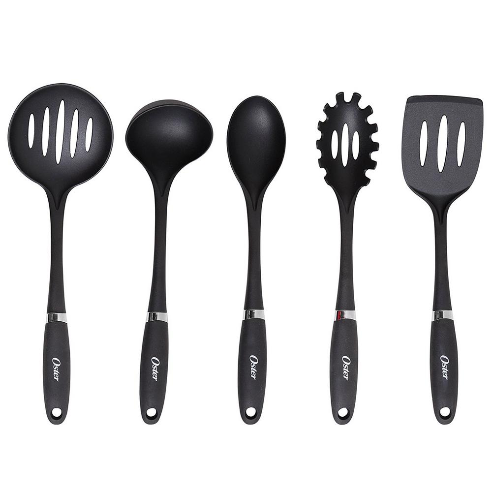 Oster Noble Chef Nylon Black Kitchen Tool Set Of 5 985101198m Oster Noble Chef Nylon Black Kitchen Tool Set Of 5 985101198m The Home Depot