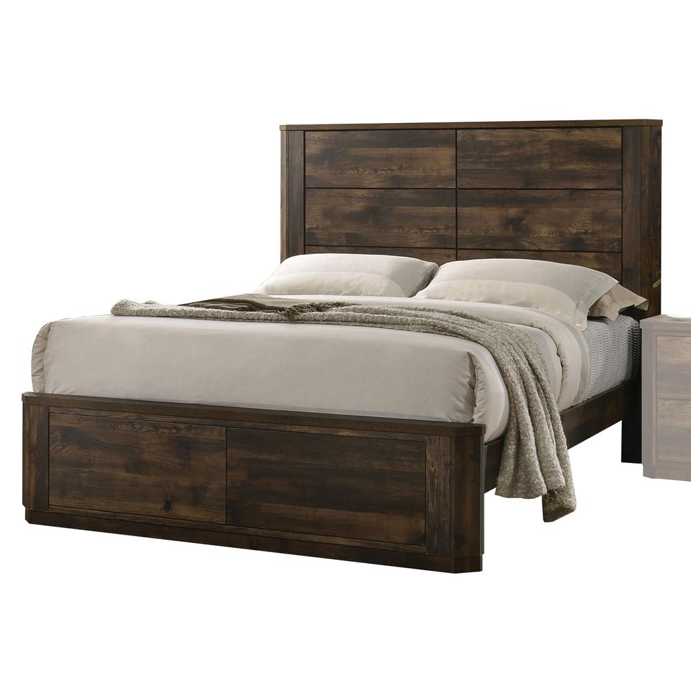 Acme Furniture Elettra Queen Bed In Antique Walnut 24850q The