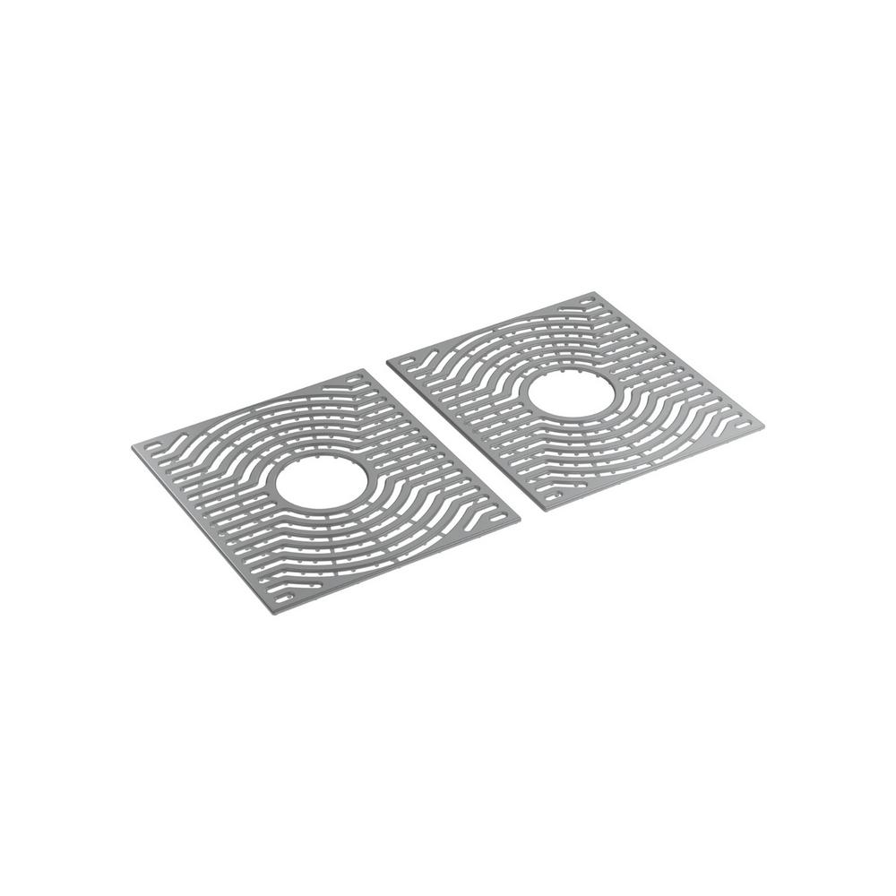 STERLING Ludington 16.3 in. Ash Grey Silicone Kitchen Sink Mat