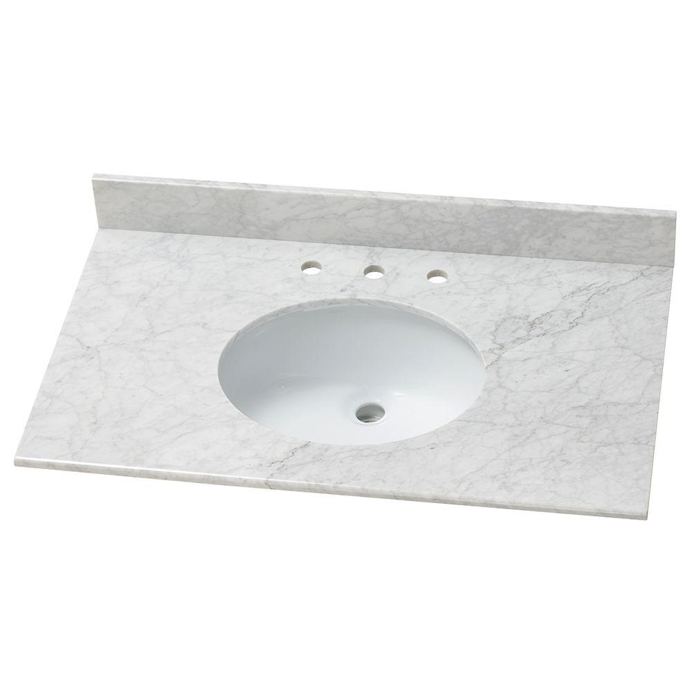  Home  Decorators  Collection 37 in W Stone Effects Vanity  