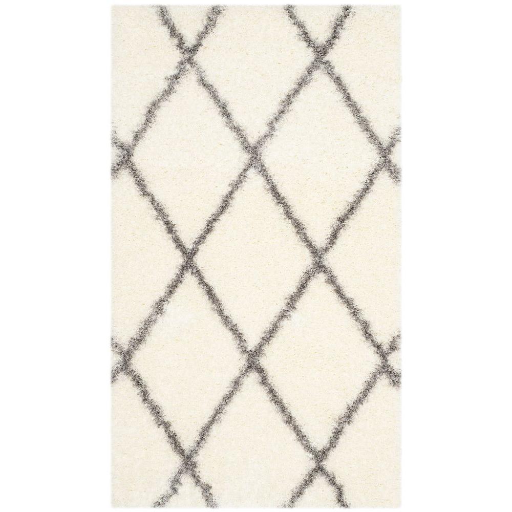 Safavieh Montreal Shag Grey/Ivory 3 ft. x 5 ft. Area RugSGM832D3 The Home Depot