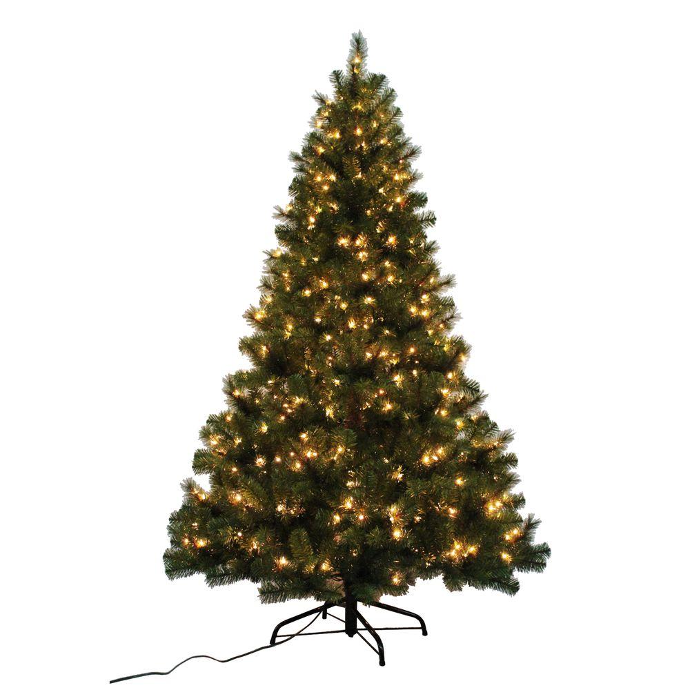 Home Accents Holiday 7 ft. Noble Fir QuickSet Artificial Christmas