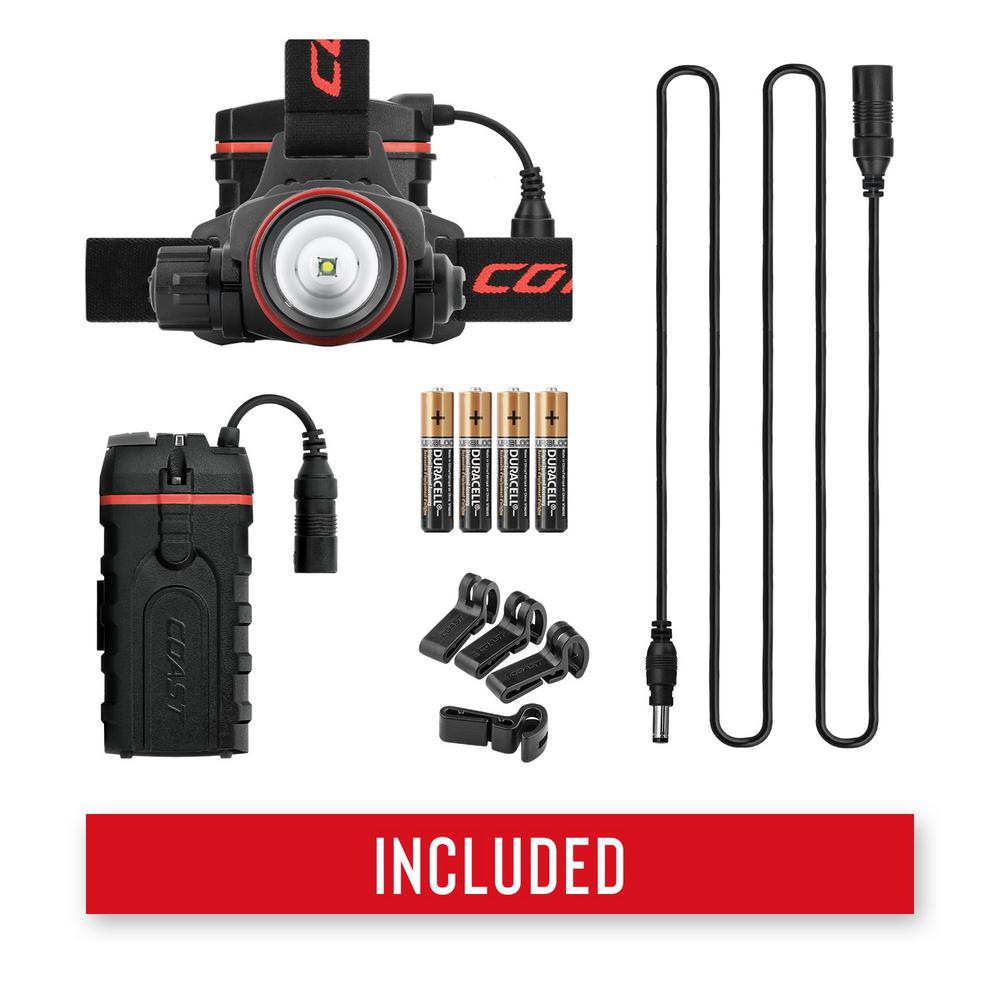 HL8R Rechargeable Focusing LED Headlamp 800 Lumens Impact /& Weather Resistant