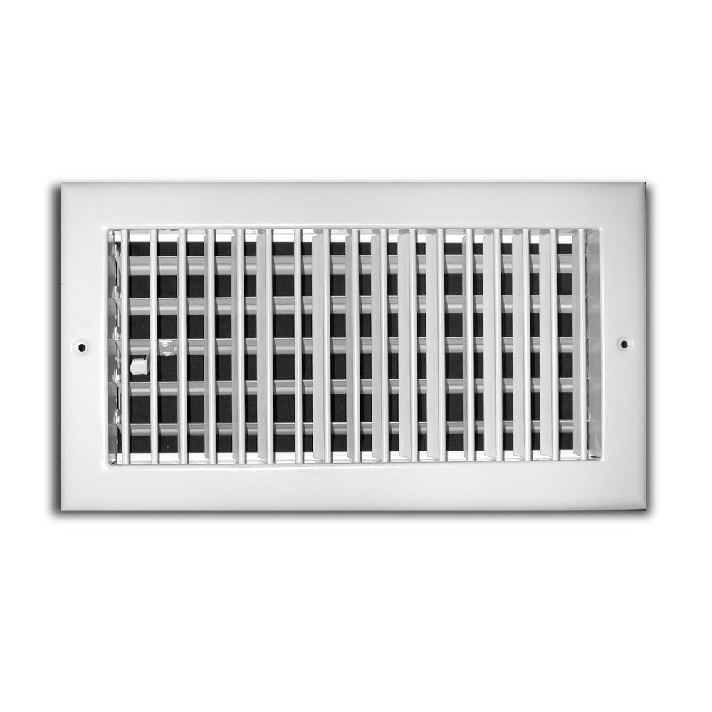 Truaire In X 10 In Steel Adjustable 1 Way Wall Ceiling Register 210vm x10 The Home Depot