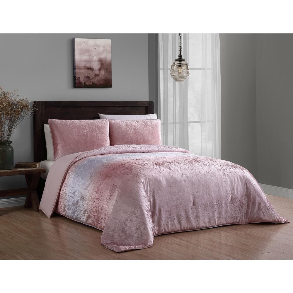 Bradshaw 3 Piece Blush Queen Comforter Set Brw3csquenghbh The