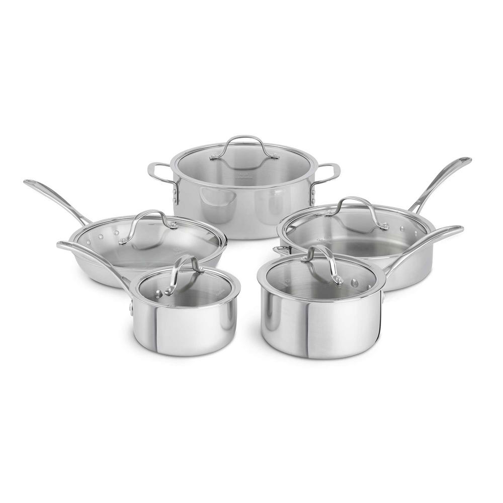 Calphalon Tri-Ply 10-Piece Stainless Steel Cookware Set by Calphalon