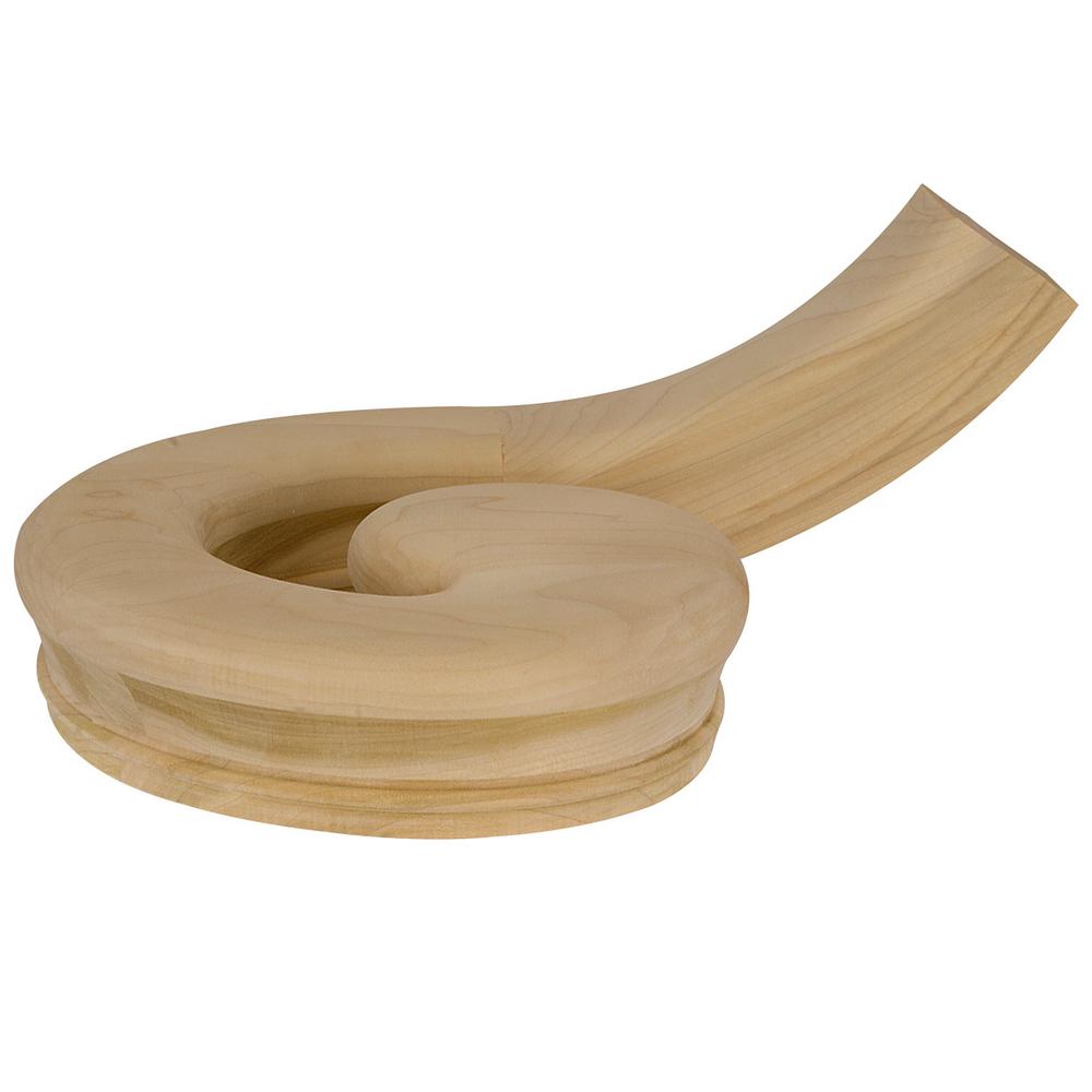 Stair Parts 7035 Poplar Right Volute Stair Handrail Fitting-7035P-000 ...