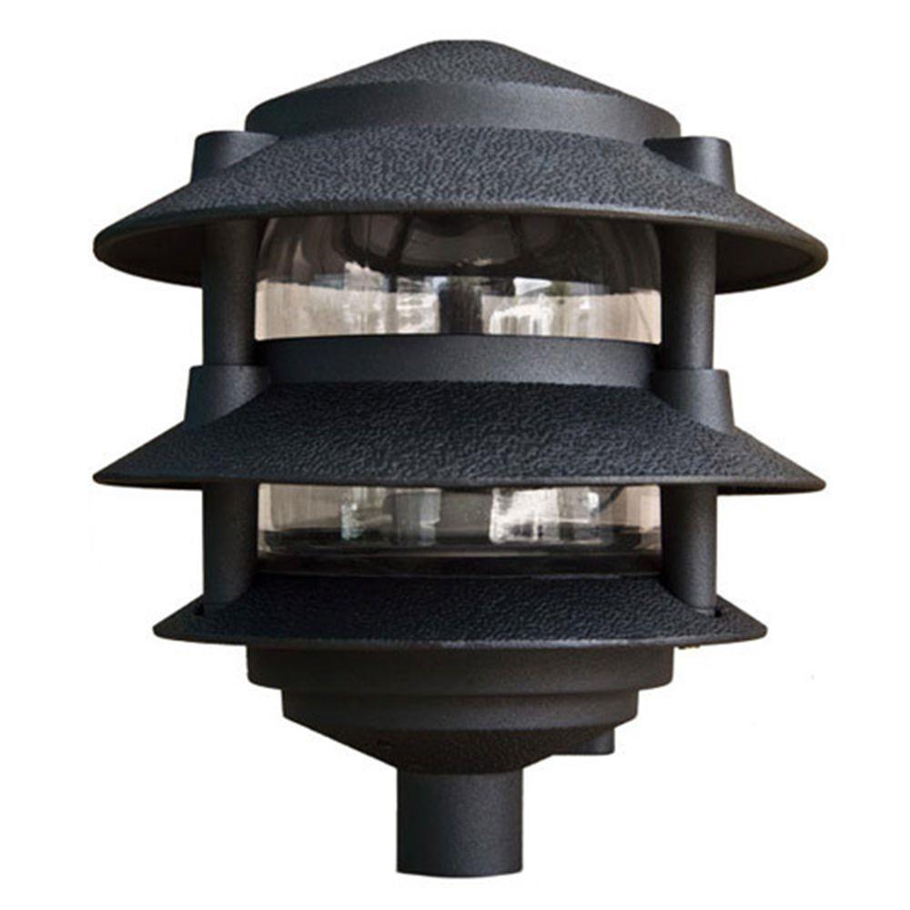 Filament Design Corbin 1Light Black 3Tier Outdoor Pagoda Pathway