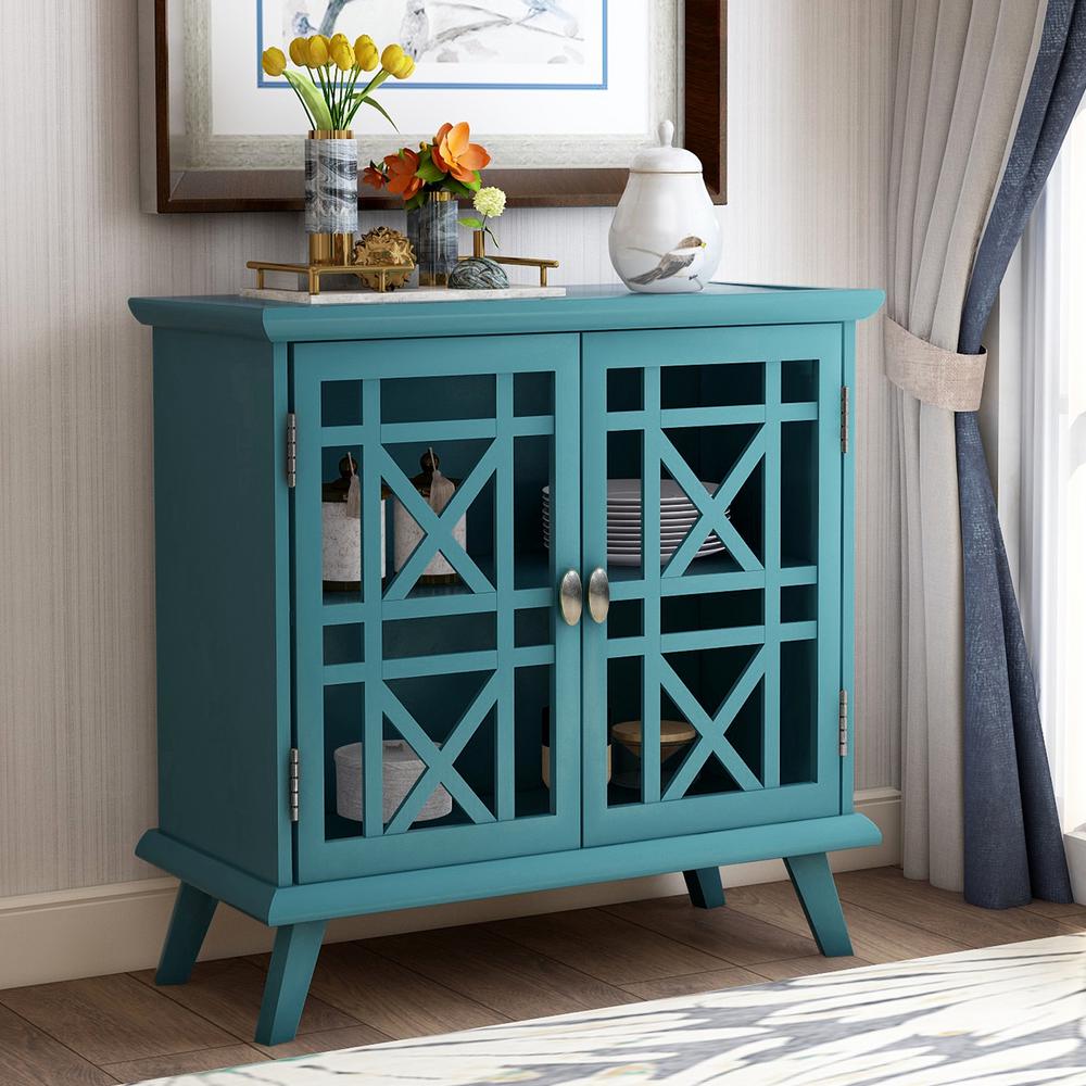 Harper Bright Designs 30 In Antique Navy Accent Storage Cabinet With   Antique Navy Harper Bright Designs Console Tables Wf193793aam 64 600 