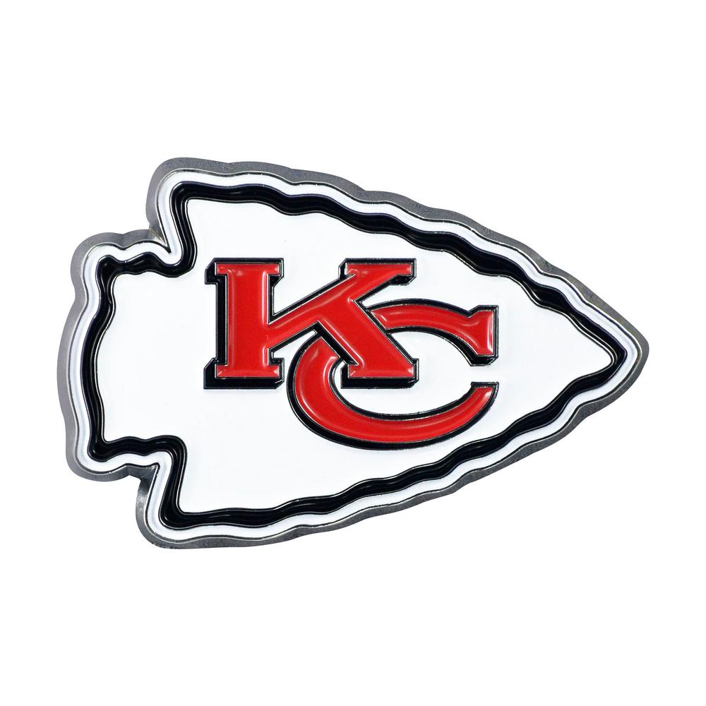 FANMATS NFL Kansas City Chiefs 3D Molded Full Color Metal Emblem