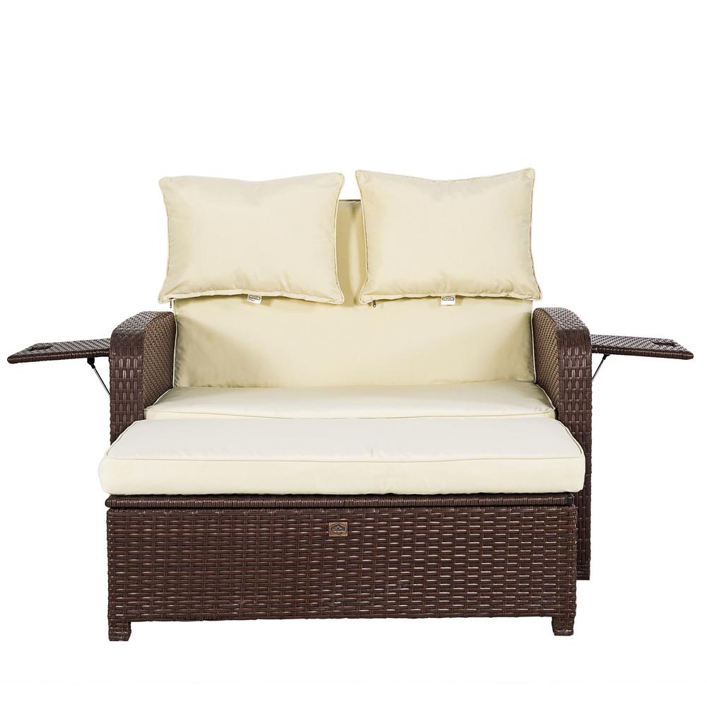Crawford Burke Lima Brown 2 Piece Wicker Seating Set With Mixed Burke Lima Brown 2 Piece Wicker Seating