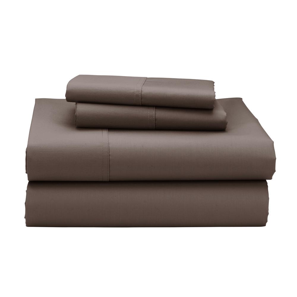 The Company Store WrinkleFree 4Piece Truffle Solid 300 Thread Count
