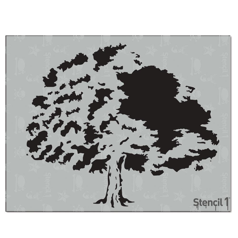 Tree Silhouette Stencil