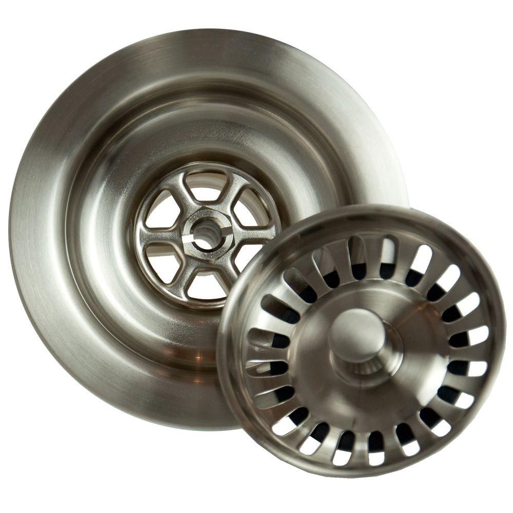 Delta 4 1 2 In Kitchen Sink Disposal And Flange Stopper In Champagne   Brushed Nickel Stops Drains Drain Plugs I5584 Bn 64 145 