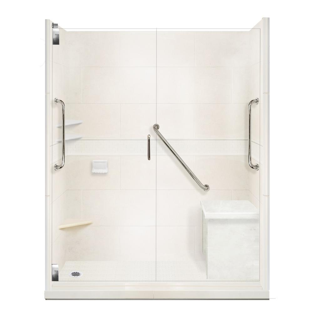 American Bath Factory Classic Freedom Grand Hinged 34 in. x 60 in. x 80 ...