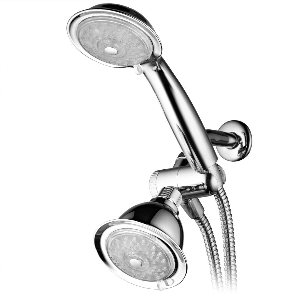 24 Spray Hand Shower And Head Combo Kit With 7 Color Led 24 Spray Hand Shower And Head Combo Kit With 7 Color Led Lights