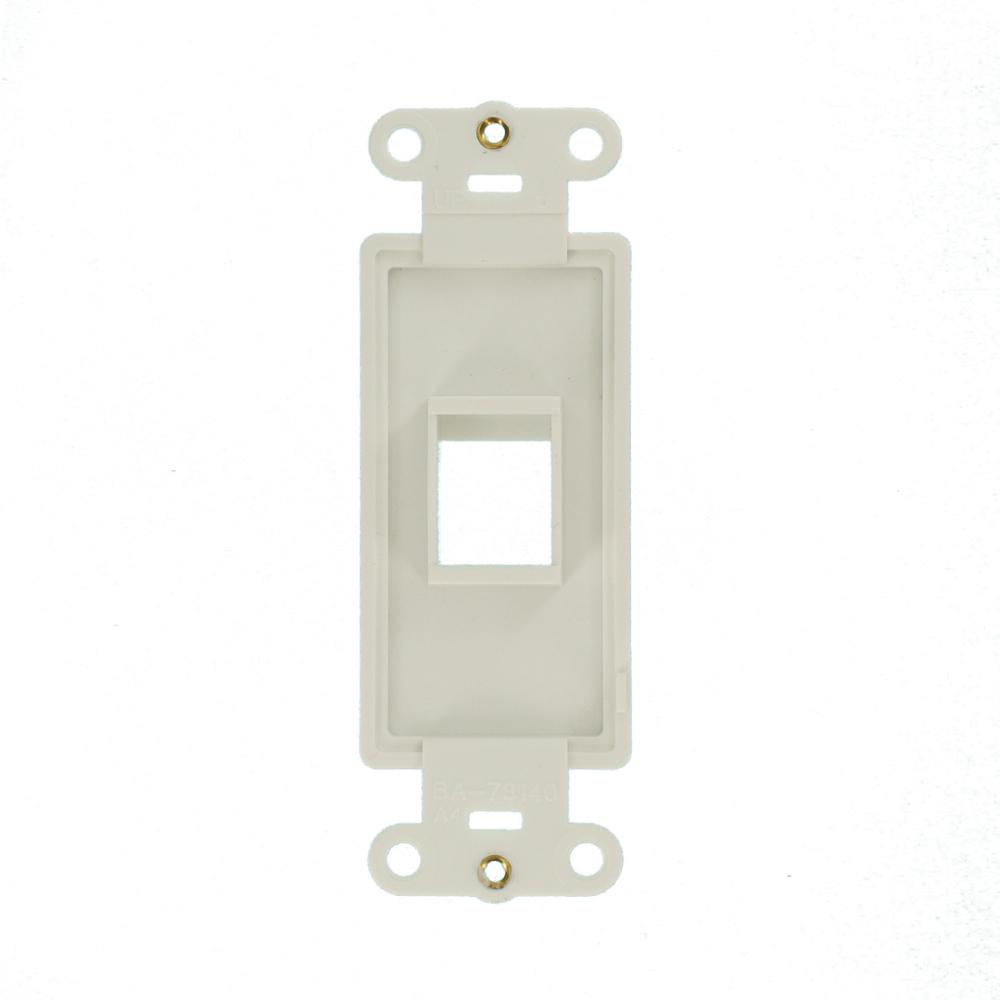 White 6 Port//Hole Keystone Snap-in Jack Insert Decora Wall Plate 1-Gang