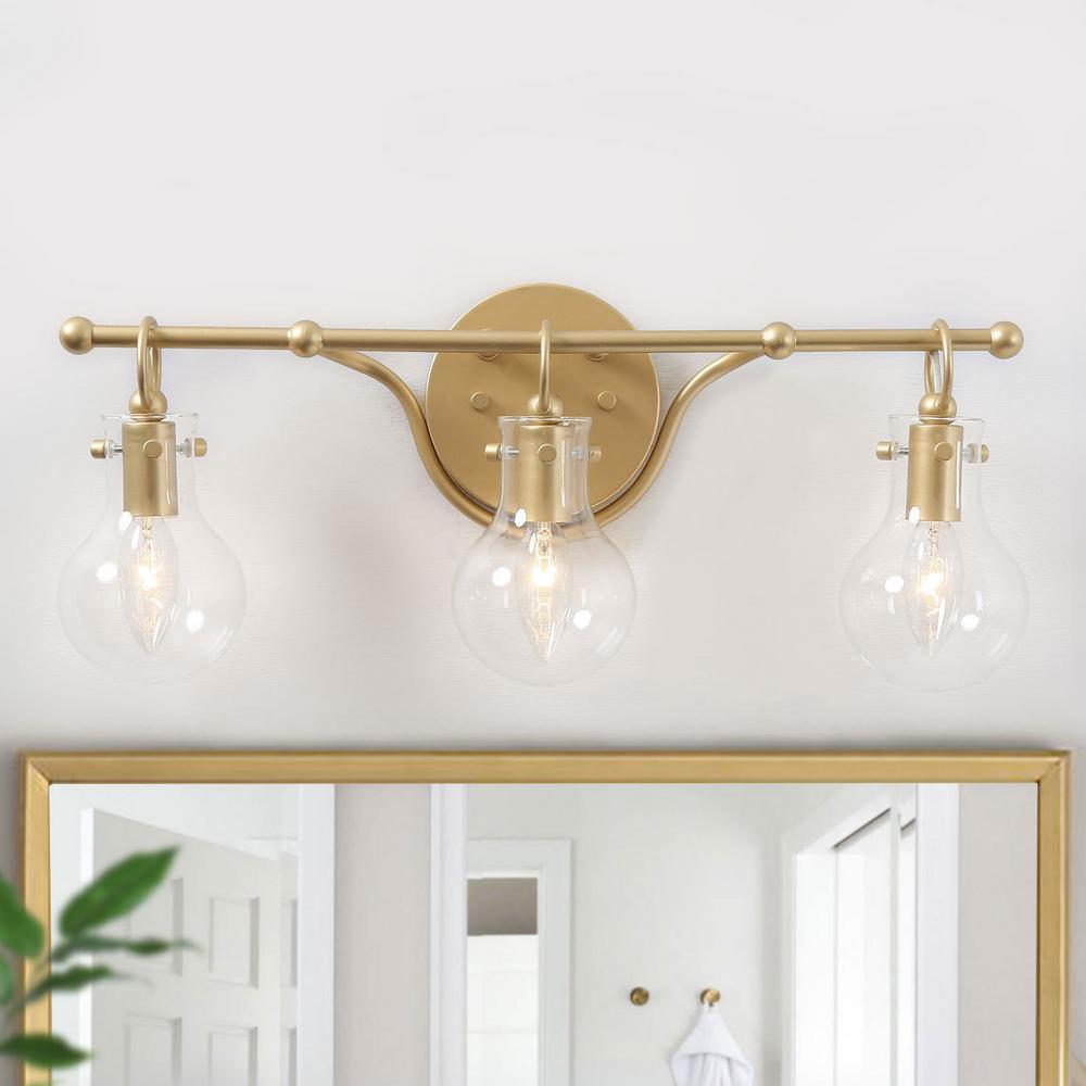 modern brass vanity light